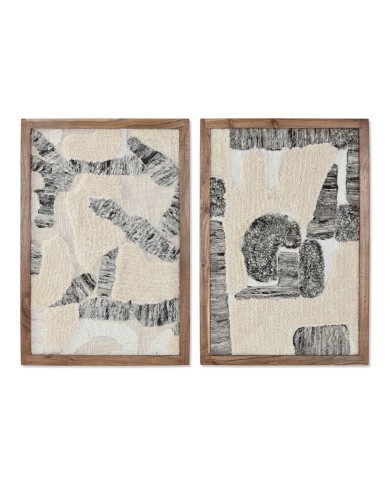 Quadro Home ESPRIT Bianco Grigio Astratto Città 43 x 3 x 63 cm (2 Unità)