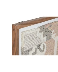 Quadro Home ESPRIT Marrone Beige Astratto Indiano 75 x 3 x 105 cm (2 Unità)