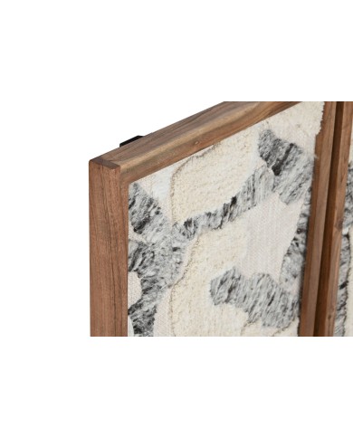 Quadro Home ESPRIT Bianco Grigio Astratto Città 43 x 3 x 63 cm (2 Unità)