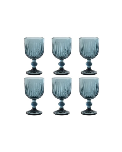 Set di Bicchieri Home ESPRIT Azzurro Cristallo 8 x 8 x 14,5 cm (6 Unità) Set di Bicchieri Home ESPRIT Azzurro Cristallo 8 x 8 x 14,5 cm (6 Unità)