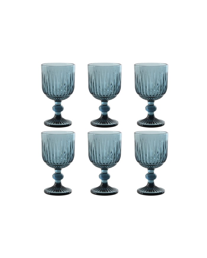 Set di Bicchieri Home ESPRIT Azzurro Cristallo 8 x 8 x 14,5 cm (6 Unità) Set di Bicchieri Home ESPRIT Azzurro Cristallo 8 x 8 x 14,5 cm (6 Unità)