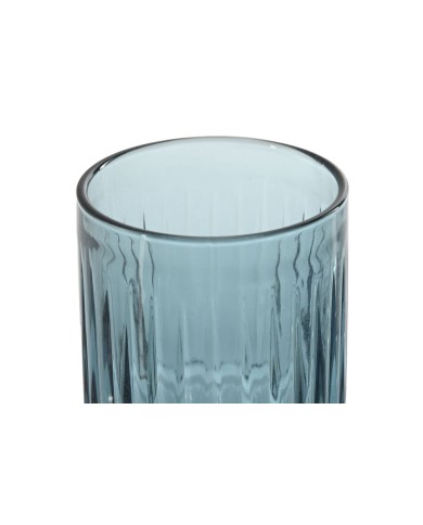 Set di Bicchieri Home ESPRIT Azzurro Cristallo (6 Unità)