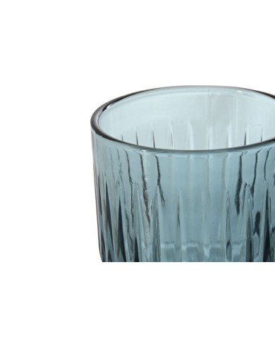 Set di Bicchieri Home ESPRIT Azzurro Cristallo 8 x 8 x 14,5 cm (6 Unità)