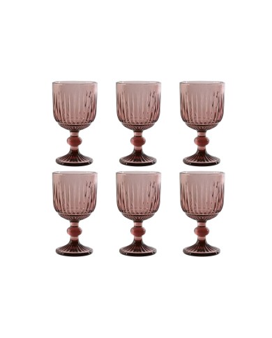 Set di Bicchieri Home ESPRIT Rosa Cristallo 8 x 8 x 14,5 cm (6 Unità) Set di Bicchieri Home ESPRIT Rosa Cristallo 8 x 8 x 14,5 cm (6 Unità)