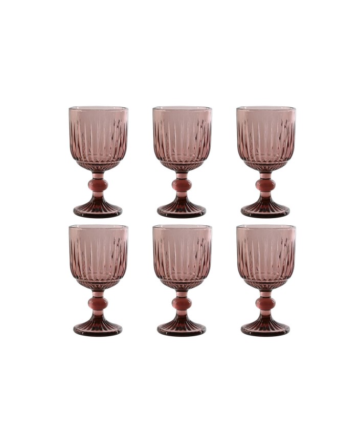 Set di Bicchieri Home ESPRIT Rosa Cristallo 8 x 8 x 14,5 cm (6 Unità) Set di Bicchieri Home ESPRIT Rosa Cristallo 8 x 8 x 14,5 cm (6 Unità)