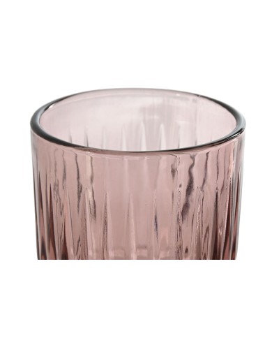 Set di Bicchieri Home ESPRIT Rosa Cristallo 8 x 8 x 14,5 cm (6 Unità)