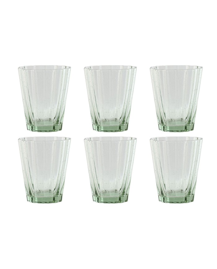 Set di Bicchieri Home ESPRIT Verde Cristallo 280 ml (6 Unità)