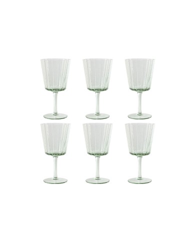 Set di Bicchieri Home ESPRIT Verde Cristallo 285 ml 8,4 x 8,4 x 16,4 cm (6 Unità) Set di Bicchieri Home ESPRIT Verde Cristallo 285 ml 8,4 x 8,4 x 16,4 cm (6 Unità)