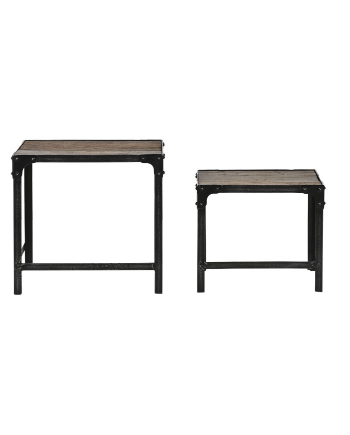 Set di 2 tavoli Home ESPRIT Naturale 48 x 36 x 45 cm