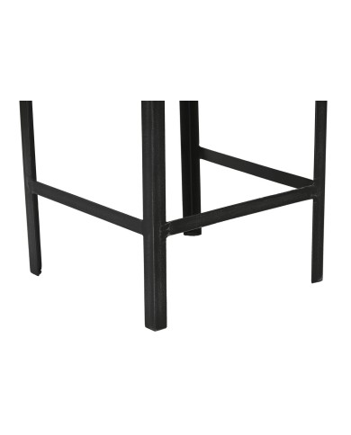 Set di 2 tavoli Home ESPRIT Nero Naturale 38 x 38 x 75 cm