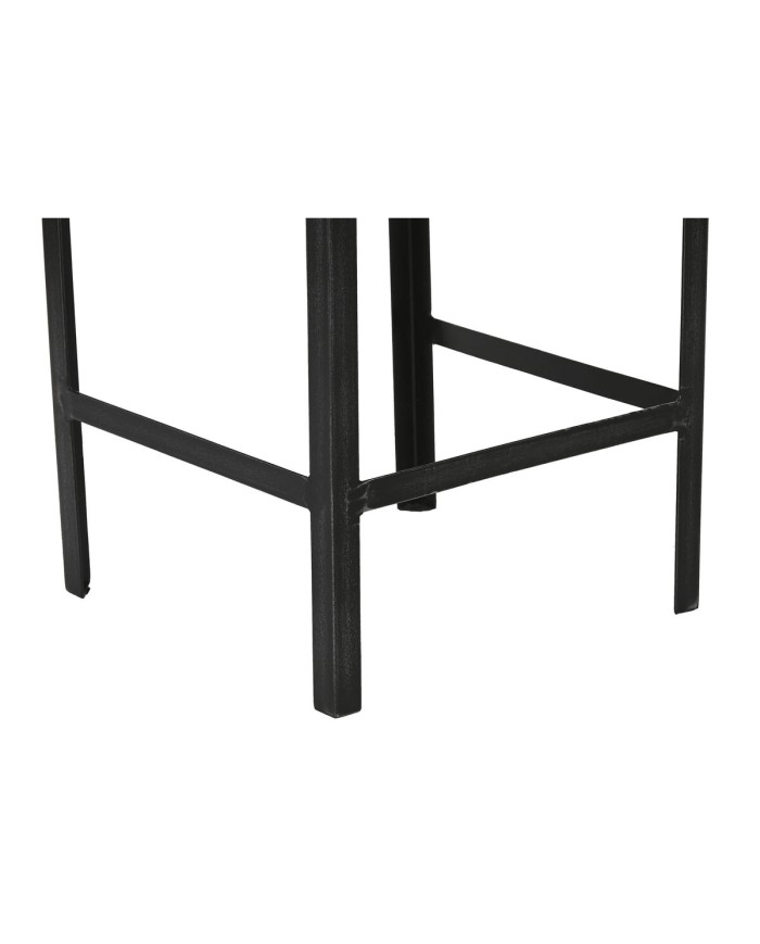 Set di 2 tavoli Home ESPRIT Nero Naturale 38 x 38 x 75 cm