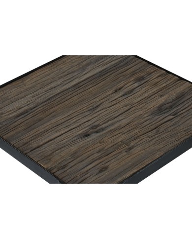 Set di 2 tavoli Home ESPRIT Nero Naturale 38 x 38 x 75 cm