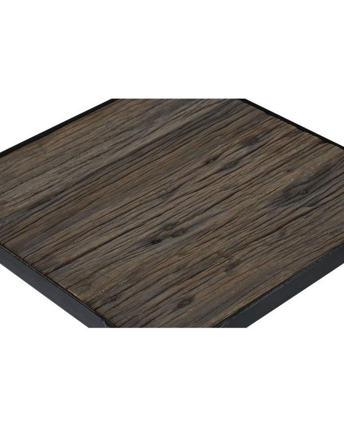 Set di 2 tavoli Home ESPRIT Nero Naturale 38 x 38 x 75 cm