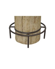 Tavolo Home ESPRIT Bianco Naturale Marmo teak 90 x 90 x 114 cm Tavolo Home ESPRIT Bianco Naturale Marmo teak 90 x 90 x 114 cm