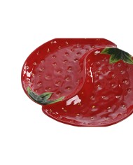 Piatto Home ESPRIT Rosso Gres 32 x 31 x 3,5 cm Piatto Home ESPRIT Rosso Gres 32 x 31 x 3,5 cm