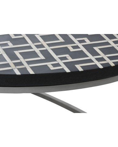 Tavolino da Caffè Home ESPRIT Nero Avorio 150 x 80 x 40 cm