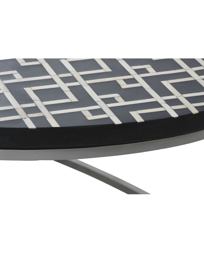 Tavolino da Caffè Home ESPRIT Nero Avorio 150 x 80 x 40 cm Tavolino da Caffè Home ESPRIT Nero Avorio 150 x 80 x 40 cm