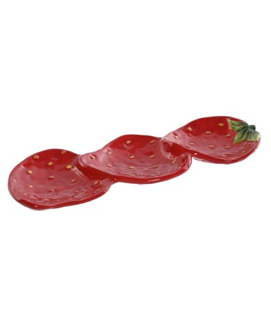 Vassoio per aperitivi Home ESPRIT Rosso Moderno 32 x 11,5 x 3,2 cm