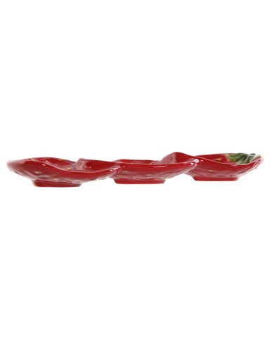 Vassoio per aperitivi Home ESPRIT Rosso Moderno 32 x 11,5 x 3,2 cm
