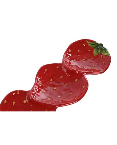Vassoio per aperitivi Home ESPRIT Rosso Moderno 32 x 11,5 x 3,2 cm