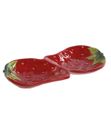 Vassoio per aperitivi Home ESPRIT Rosso Moderno 26 x 12,5 x 3,5 cm