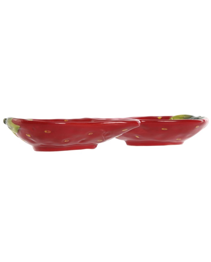 Vassoio per aperitivi Home ESPRIT Rosso Moderno 26 x 12,5 x 3,5 cm