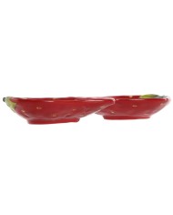 Vassoio per aperitivi Home ESPRIT Rosso Moderno 26 x 12,5 x 3,5 cm