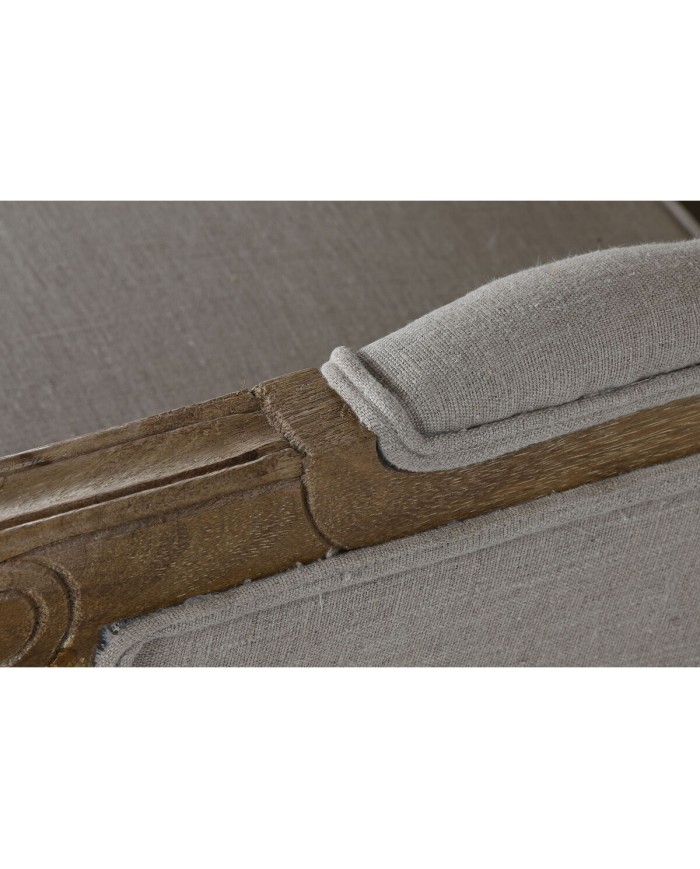 Poltrona Home ESPRIT Bianco Naturale Legno di mango 72 x 75 x 110 cm