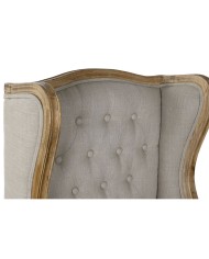 Poltrona Home ESPRIT Bianco Naturale Legno di mango 72 x 75 x 110 cm