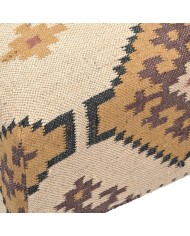 Poggiapiedi Home ESPRIT Beige Senape 80 x 80 x 44 cm
