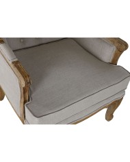 Poltrona Home ESPRIT Bianco Naturale Legno di mango 72 x 75 x 110 cm