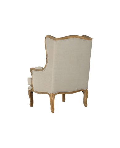Poltrona Home ESPRIT Bianco Naturale Legno di mango 72 x 75 x 110 cm