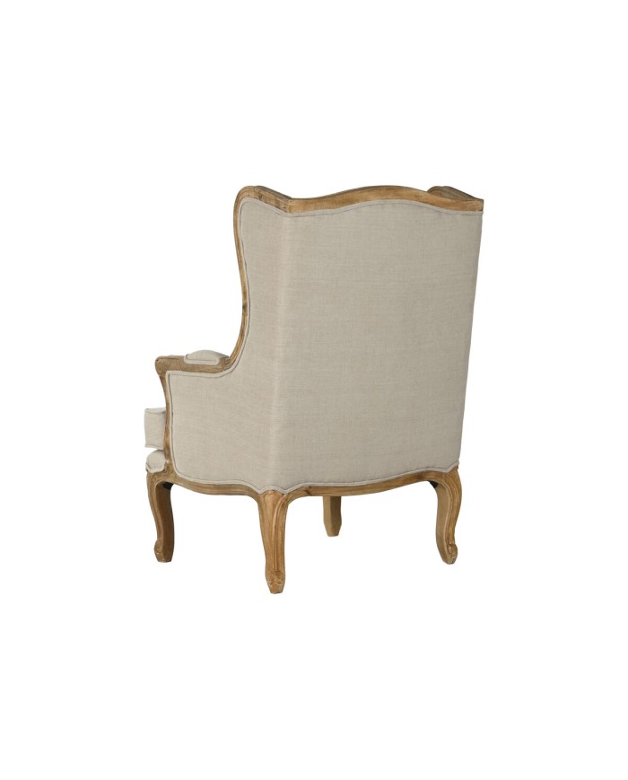Poltrona Home ESPRIT Bianco Naturale Legno di mango 72 x 75 x 110 cm