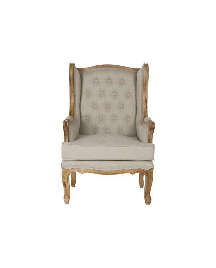 Poltrona Home ESPRIT Bianco Naturale Legno di mango 72 x 75 x 110 cm