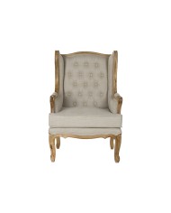 Poltrona Home ESPRIT Bianco Naturale Legno di mango 72 x 75 x 110 cm