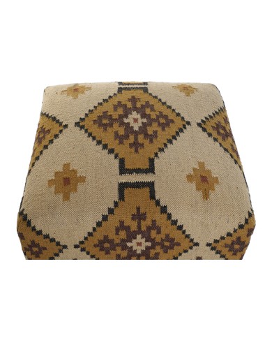 Poggiapiedi Home ESPRIT Beige Senape 80 x 80 x 44 cm Poggiapiedi Home ESPRIT Beige Senape 80 x 80 x 44 cm