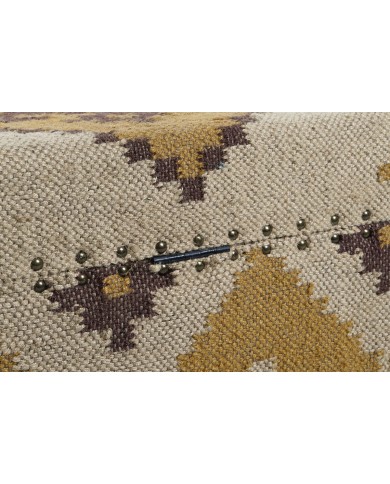 Forziere Home ESPRIT Beige Senape Cotone 120 x 40 x 45 cm