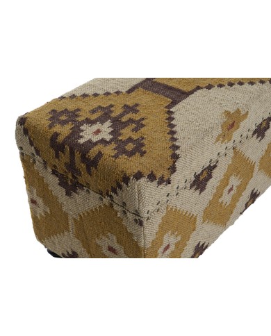 Forziere Home ESPRIT Beige Senape Cotone 120 x 40 x 45 cm