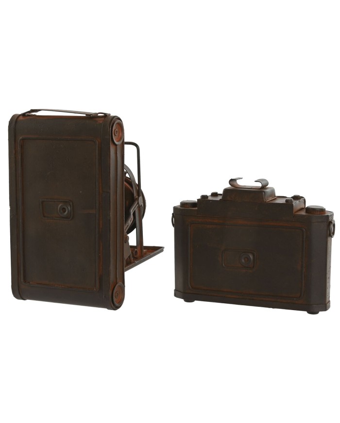 Statua Decorativa Home ESPRIT Bronce Fotocamera Vintage 18 x 13,5 x 14 cm (2 Unità) Statua Decorativa Home ESPRIT Bronce Fotocamera Vintage 18 x 13,5 x 14 cm (2 Unità)