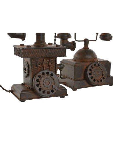 Statua Decorativa Home ESPRIT Bronce Vintage Telefono 21 x 12 x 18 cm (2 Unità)