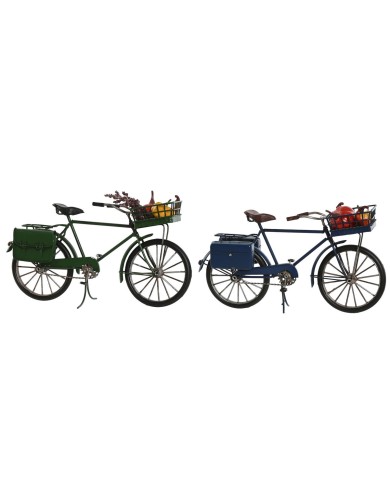 Statua Decorativa Home ESPRIT Verde Blu Marino Vintage 30 x 9 x 17 cm (2 Unità)