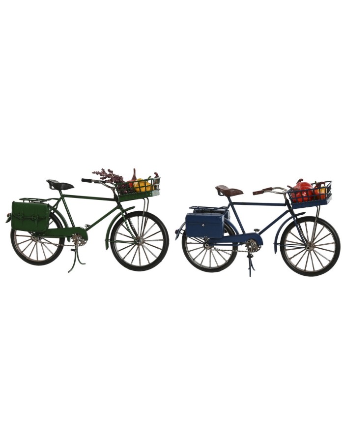 Statua Decorativa Home ESPRIT Verde Blu Marino Vintage 30 x 9 x 17 cm (2 Unità)