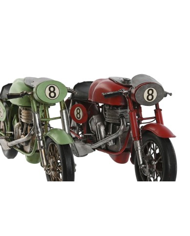 Statua Decorativa Home ESPRIT Rosso Verde Vintage 32 x 11 x 15 cm (2 Unità)