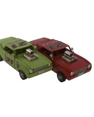 Statua Decorativa Home ESPRIT Rosso Verde Vintage 25,5 x 10 x 8,5 cm (2 Unità)