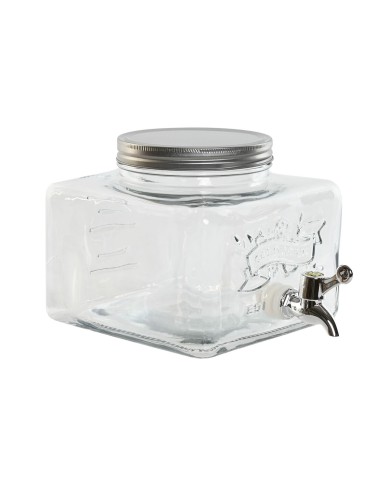 Dispenser di Acqua Home ESPRIT Trasparente Metallo Silicone Cristallo ABS 3,5 L 19 x 25 x 16 cm Dispenser di Acqua Home ESPRIT Trasparente Metallo Silicone Cristallo ABS 3,5 L 19 x 25 x 16 cm