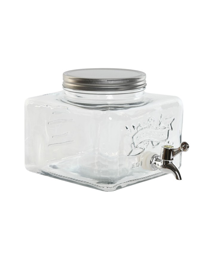 Dispenser di Acqua Home ESPRIT Trasparente Metallo Silicone Cristallo ABS 3,5 L 19 x 25 x 16 cm Dispenser di Acqua Home ESPRIT Trasparente Metallo Silicone Cristallo ABS 3,5 L 19 x 25 x 16 cm