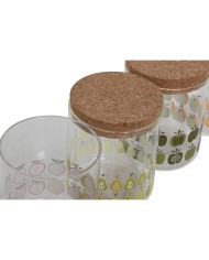 Barattolo Home ESPRIT Giallo Verde Naturale Sughero Silicone Vetro Borosilicato Shabby Chic 700 ml (4 Unità) Barattolo Home ESPRIT Giallo Verde Naturale Sughero Silicone Vetro Borosilicato Shabby Chic 700 ml (4 Unità)