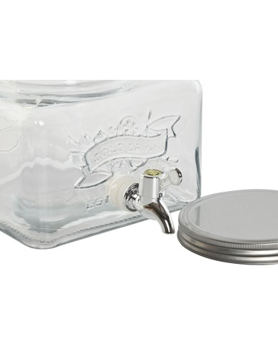 Dispenser di Acqua Home ESPRIT Trasparente Metallo Silicone Cristallo ABS 3,5 L 19 x 25 x 16 cm Dispenser di Acqua Home ESPRIT Trasparente Metallo Silicone Cristallo ABS 3,5 L 19 x 25 x 16 cm