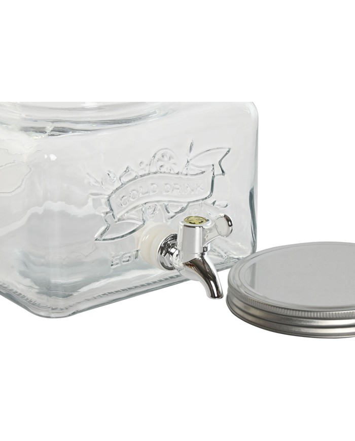 Dispenser di Acqua Home ESPRIT Trasparente Metallo Silicone Cristallo ABS 3,5 L 19 x 25 x 16 cm Dispenser di Acqua Home ESPRIT Trasparente Metallo Silicone Cristallo ABS 3,5 L 19 x 25 x 16 cm