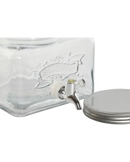 Dispenser di Acqua Home ESPRIT Trasparente Metallo Silicone Cristallo ABS 3,5 L 19 x 25 x 16 cm Dispenser di Acqua Home ESPRIT Trasparente Metallo Silicone Cristallo ABS 3,5 L 19 x 25 x 16 cm